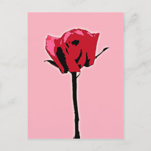 Rote und rosa Rosen Postkarte