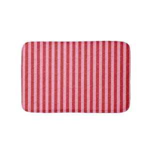 Rote und rosa Streifen-Bad-Matte Badematte