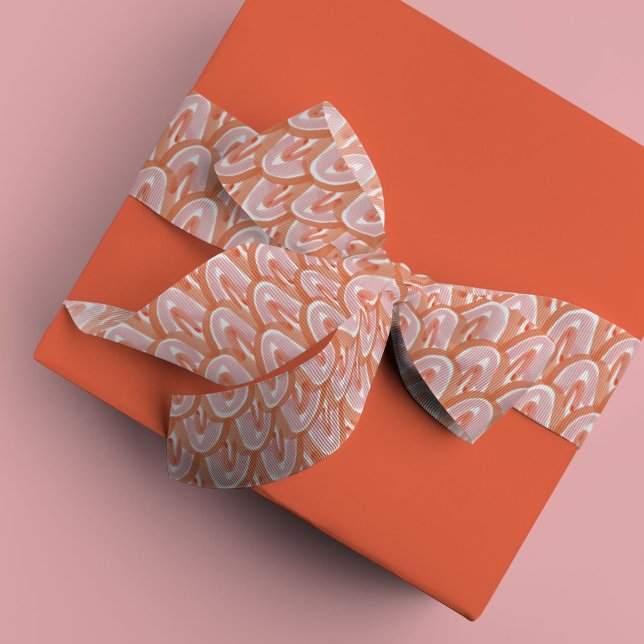 Rote und rosa Wasserfarbenskala Ripsband (Red and pink watercolor scale ribbon)