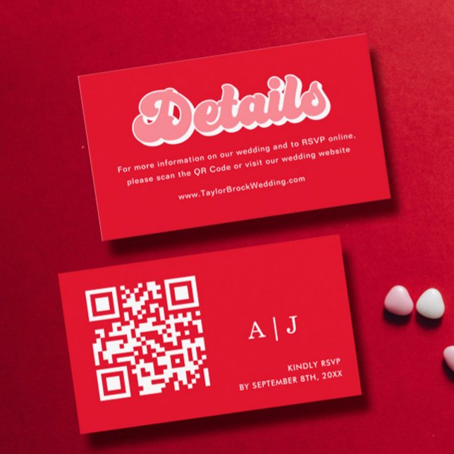 Rote und rosa Wettkämpfe für Hochzeiten Website-De Begleitkarte (Von Creator hochgeladen)