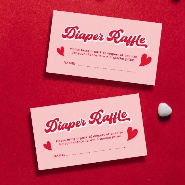 Rote und rosafarbene Valentine Kinderduschmaschine Begleitkarte (Von Creator hochgeladen)
