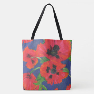 Rote und schwarz-orientalische Pflaumen, Ölpasten Tasche