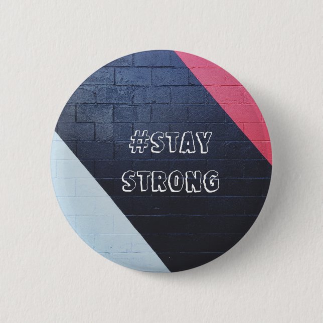 rote und schwarze abstrakte geometrische/bleibe button (Vorderseite)