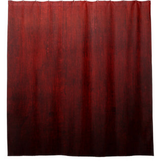 Rote und schwarze Blumentextilien Duschvorhang