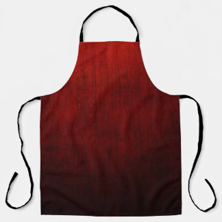 Rote und schwarze Blumentextilien Schürze