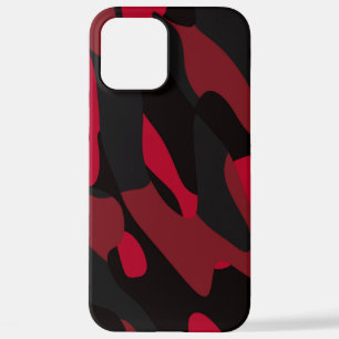rote und schwarze Camouflage iPhone 12 Pro Max Hülle