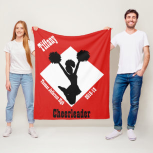 Rote und schwarze Cheerleader-Fleece-Decke Fleecedecke