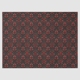 Rote und schwarze Damaskus-Imitate mit Dekopulade Seidenpapier