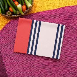 Rote und schwarze, einheitliche Streifen Geschirrtuch