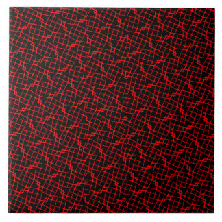Rote und schwarze gemusterte Fliese