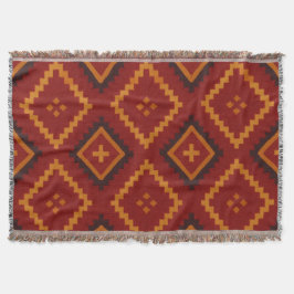 Rote und schwarze geometrische Motive werfen Blank Decke
