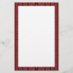 rote und schwarze Grenze Briefpapier