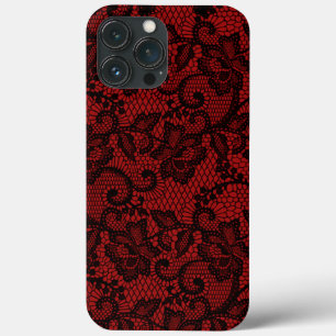 Rote und schwarze Imitate Case-Mate iPhone Hülle