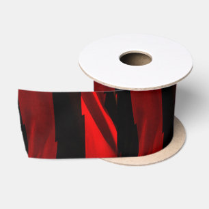 Rote und schwarze Jagdstreifen Satinband