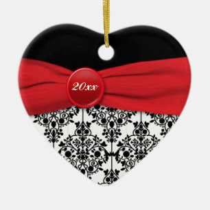 Rote und schwarze keramik ornament