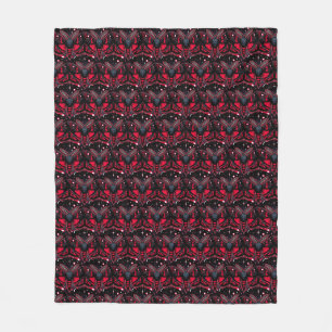 Rote und schwarze kosmische Motte - Mystische Himm Fleecedecke