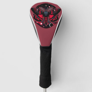 Rote und schwarze kosmische Motte - Mystische Himm Golf Headcover