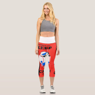 Rote und schwarze Leggings für eine