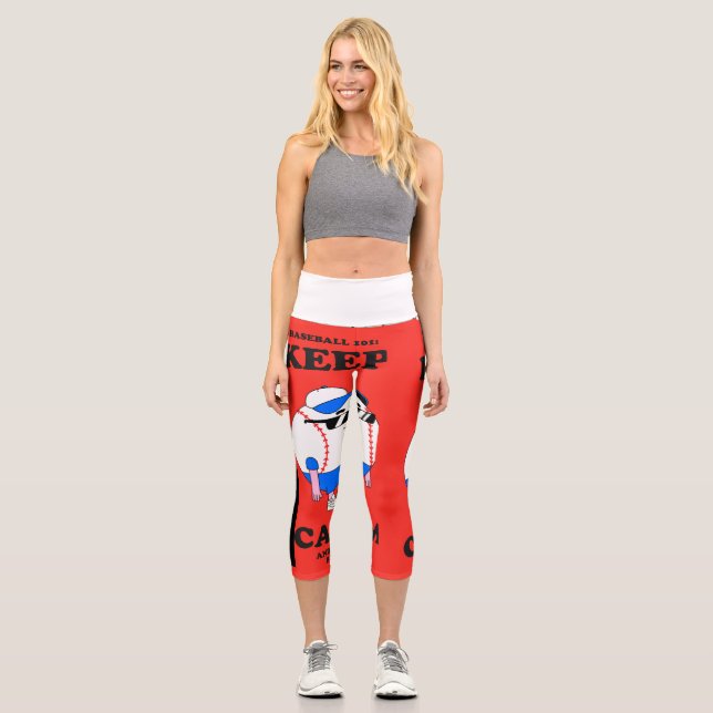 Rote und schwarze Leggings für eine (Vorderseite)
