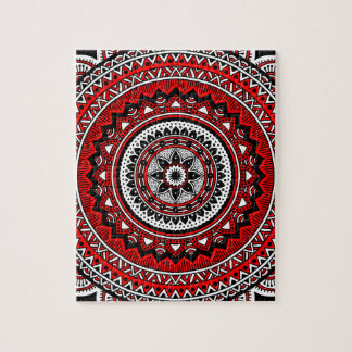 Rote und schwarze Mandala