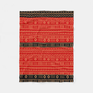 Rote und schwarze moderne Mudcloth Decke