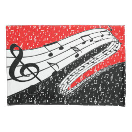 Rote und schwarze Musik Kissenbezug