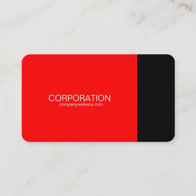 Rote und schwarze noble Visitenkarte (Vorderseite)
