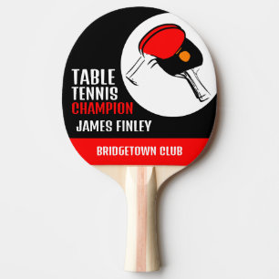 Rote und schwarze Paddel, Tischtennisspieler/Club Tischtennis Schläger