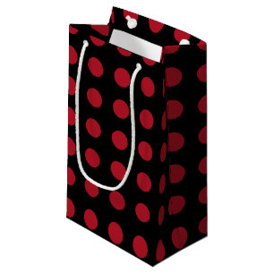 Rote und schwarze Polka-Punkte Kleine Geschenktüte