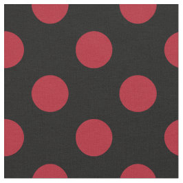 Rote und schwarze Polka-Punkte Stoff
