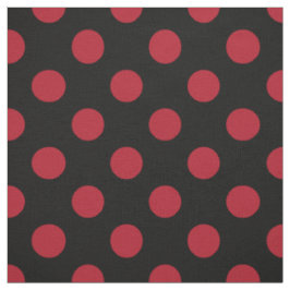 Rote und schwarze Polka-Punkte Stoff