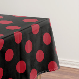 Rote und schwarze Polka-Punkte Tischdecke