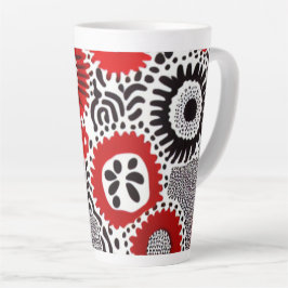Rote und schwarze Punkte Milchtasse