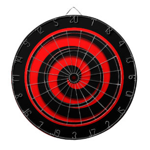 Rote und schwarze Spirale Hypnotische Regulierung Dartscheibe
