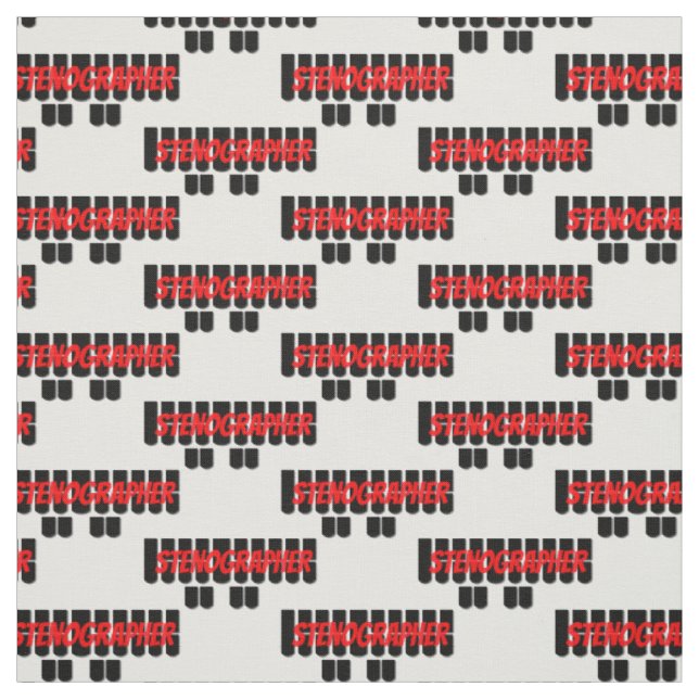 Rote und schwarze Stenograf Steno Stoff (Muster)