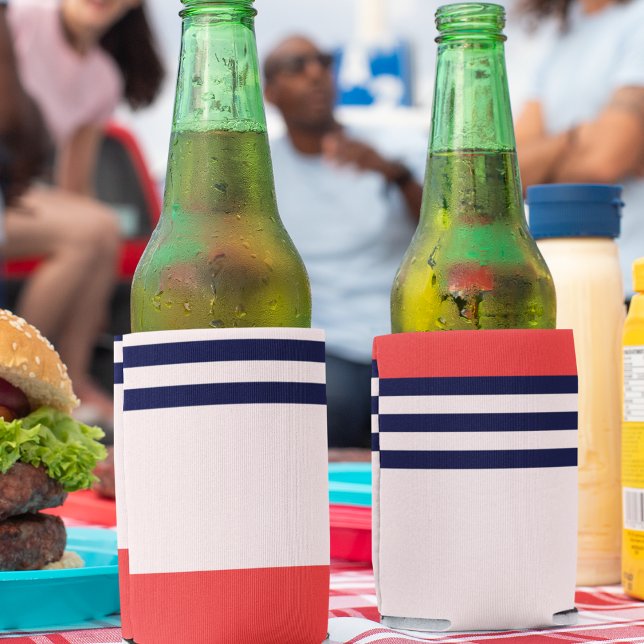 Rote und schwarze Streifen Dosenkühler (Can coolers)