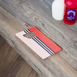 Rote und schwarze Streifen Geldbeutel Flaschenöffner