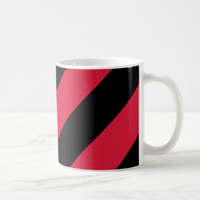 Rote und schwarze Streifen Kaffeetasse (Rechts)