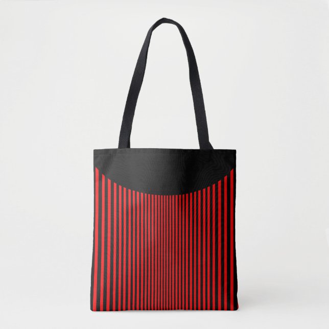 Rote und schwarze Streifen Tasche (Vorderseite)
