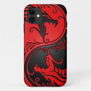 Rote und schwarze Yin Yang Drachen Case-Mate iPhone Hülle
