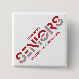 Rote und Silbergraue zweifarbige Buchstaben in Sch Button