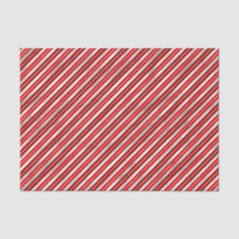 Rote und Silberne Weihnachtsstreifen Seidenpapier