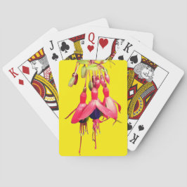 Rote und violette Blumen Spielkarten