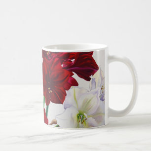 Rote und weiße Amaryllis 2008 Kaffeetasse
