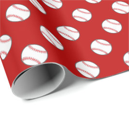 Rote und weiße Baseball | irgendeine Geschenkpapier