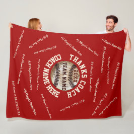 Rote und weiße Baseballtrainer-Geschenke, alle Fleecedecke