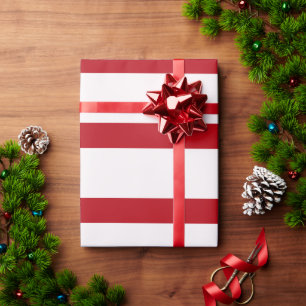 Rote und weiße Bleistift Streifen Geschenkpapier