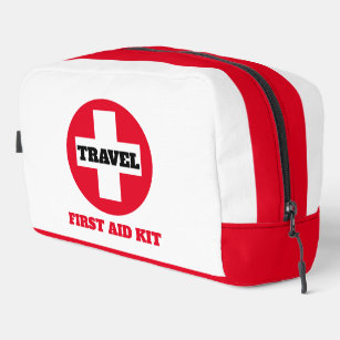 Rote und weiße Erste Hilfe-Reise-Tasche Waschbeutel