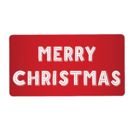 Rote und weiße frohe Weihnachtsmarken