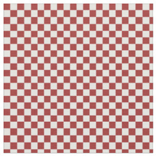 Rote und weiße karierte Quadrate Stoff